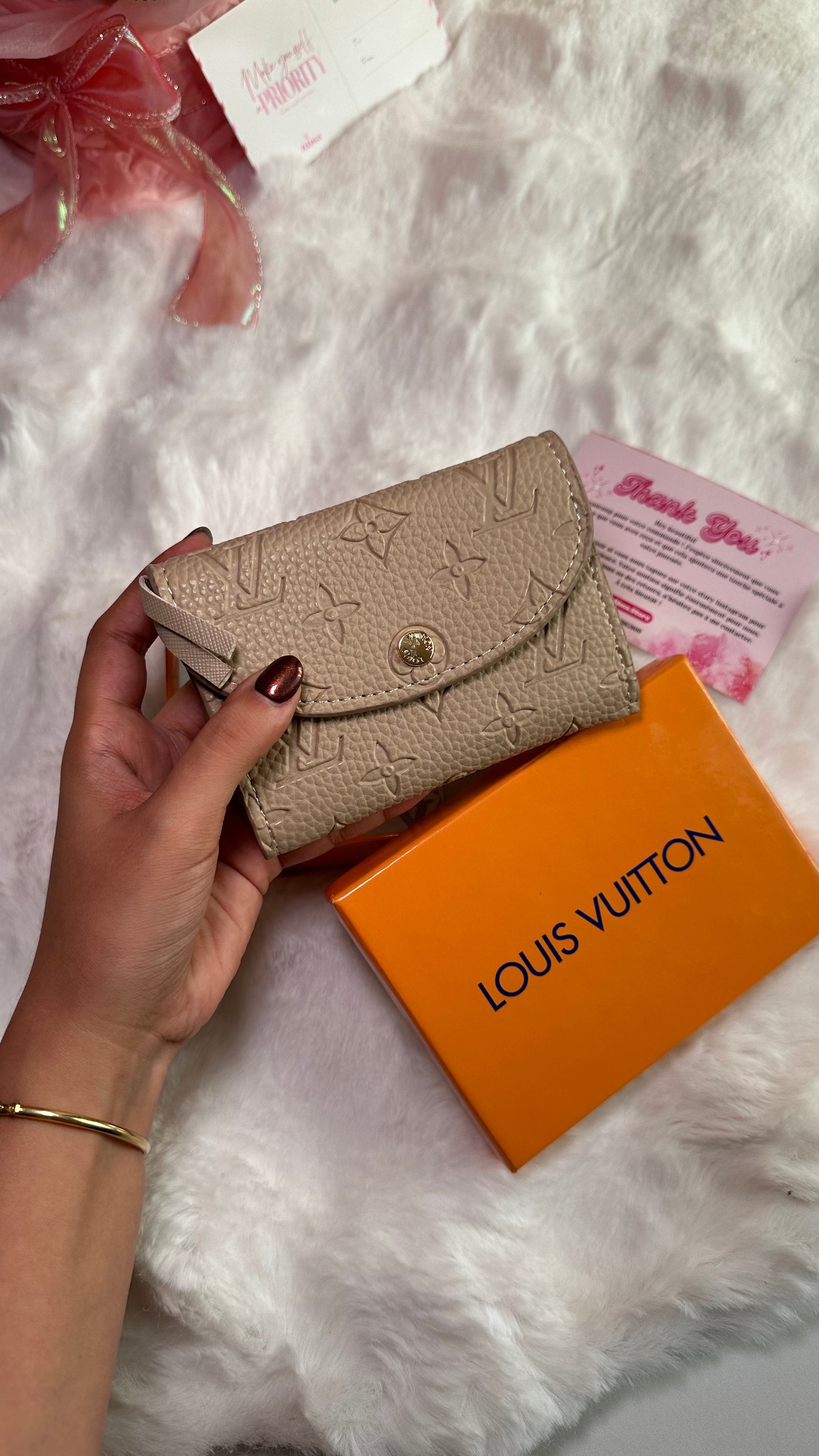 Porte monnaie louis Vuitton beige 